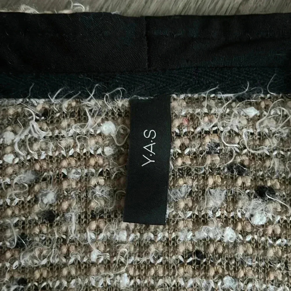 🔥Y.A.S.🔥 | Nude, black and white speckled wool blend  knit cardigan - Picture 5 of 13